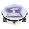Tambourine Double Row Metal Jingle Handheld Percussion for Church Party20cm