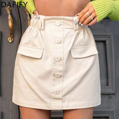 Lässige Röcke für Damen mit einfarbigem Druck im Sommer- und Frühlingsstil