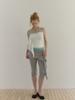 Asula Scarf Layered Capri Pants (Melange Gray)