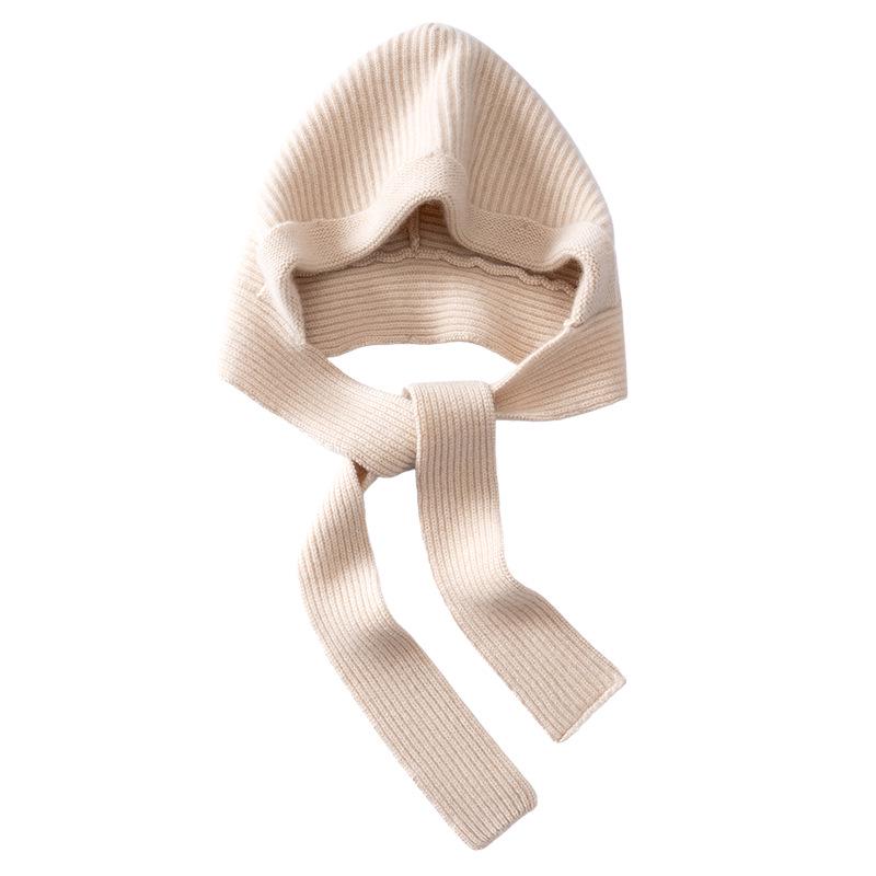 100% Pure Cashmere Women's Ribbed Knit Hat and Scarf Set - Stylish, Warm, Solid Color