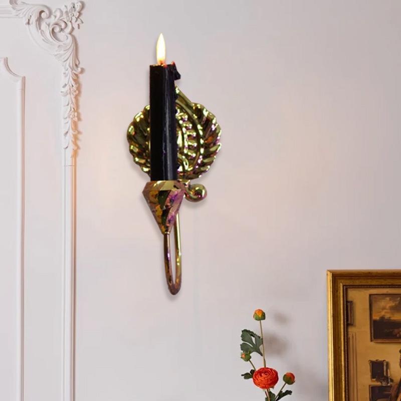 1 Peça Porta-Velas Decoração Padrão Casamento Decoração Padrão Casamento Iluminação Banquete Suporte de Vela de Parede