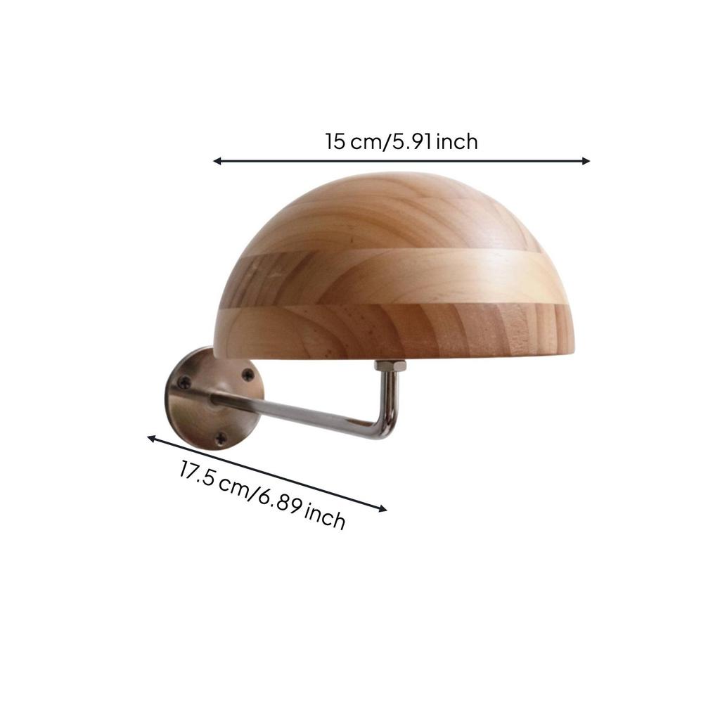 Appendiabiti da Parete in Legno con Gancio Sferico in Metallo Porta Cappelli da Baseball
