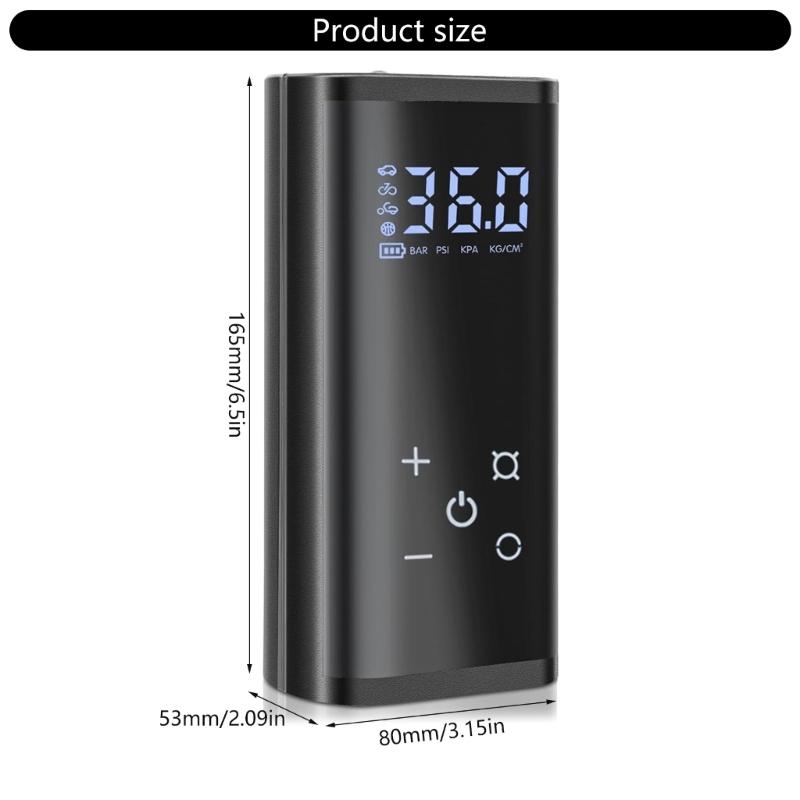 Rechargeable 120PSI Portable Air Pumps Multifunction Electric Pump for Bicycles Car Motorcycles & Inflatable Equipment