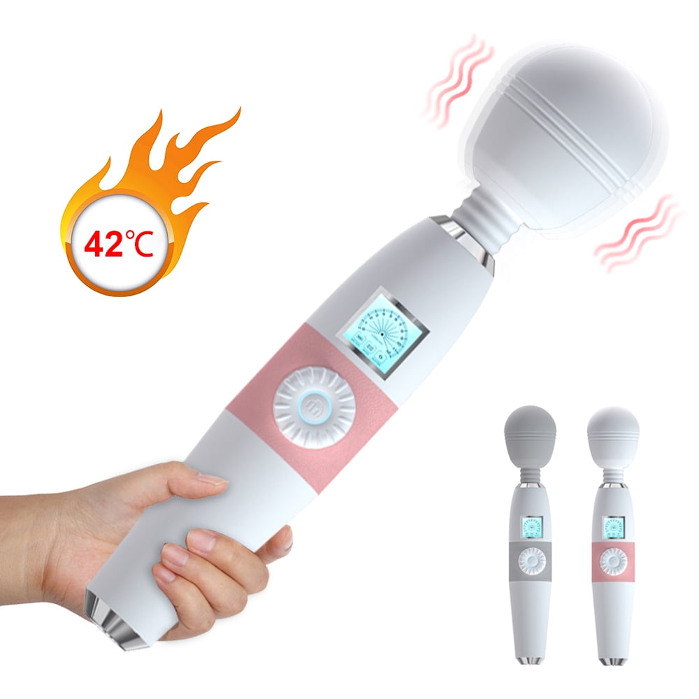 Wand Vibrator Sex Toys for Women, Rechargeable Clitoral Vibrator Massager with 12 Speed & 20 Vibrating & Heating Modes