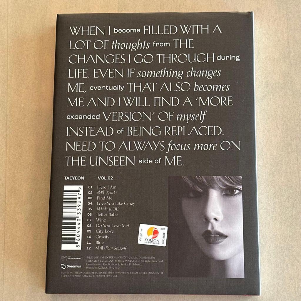 [USED] Girls' Generation TAEYEON Purpose Album