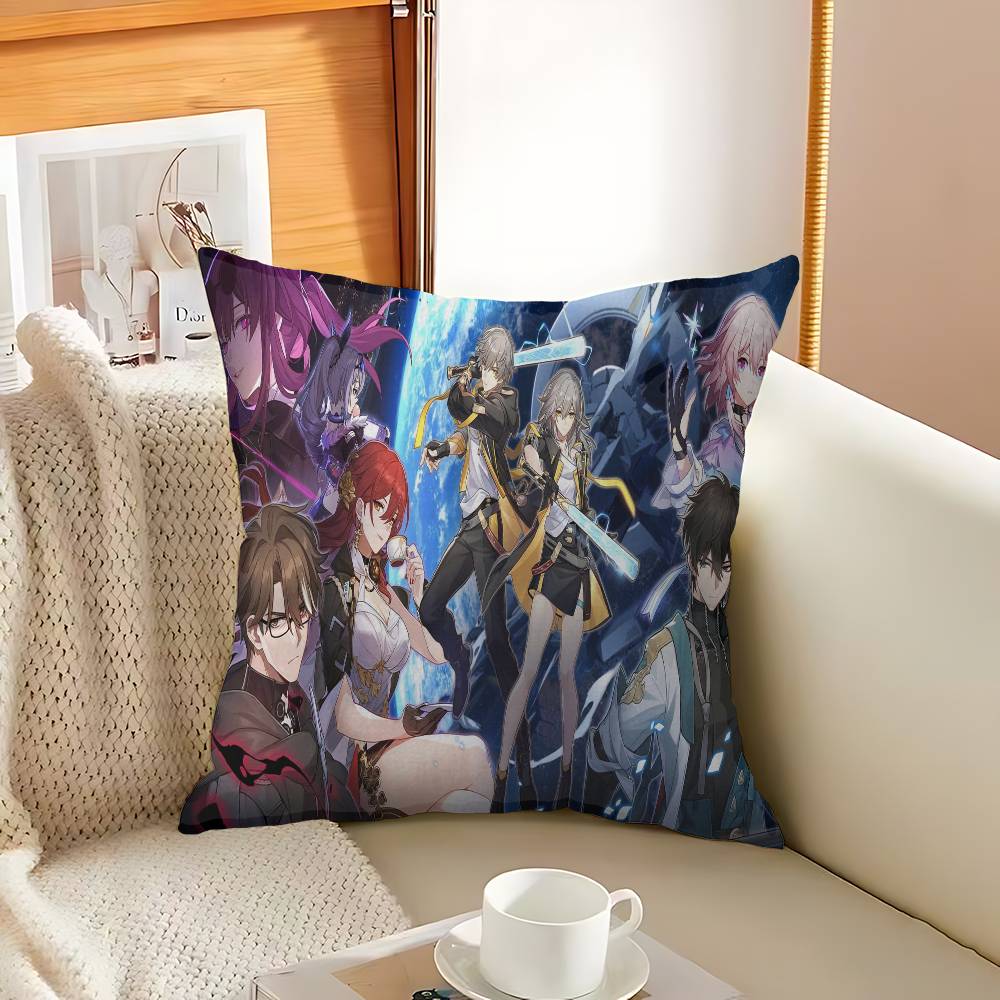 Honkai Star Rail Cartoon Pillowcase toon Gift Cushion Cover Bedroom Home Sofa Chair Seat Decor pillow case