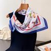 Silk Square Scarf Women Luxury Dog Print Kerchief Soft Satin Hairband Hands Bag Ribbon Foulard Hijab Neckerchief Headband Ladies