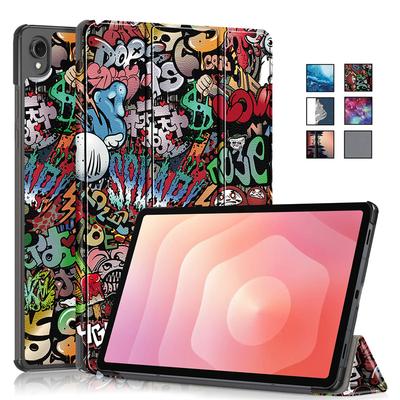 For TAB A11 Plus 2025 Samsung Tab S11 Case 11 Inch Trifold PU Leather Hard Stand Painted Cover For Funda Galaxy Tab S11 S11 5G Case SM-X730 X736B