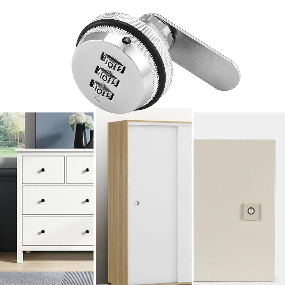 Silver Zinc Alloy Combination Locks for Secure Home Automation Password Protected Cam Locks Ideal for Mailbox Cabinet Doors