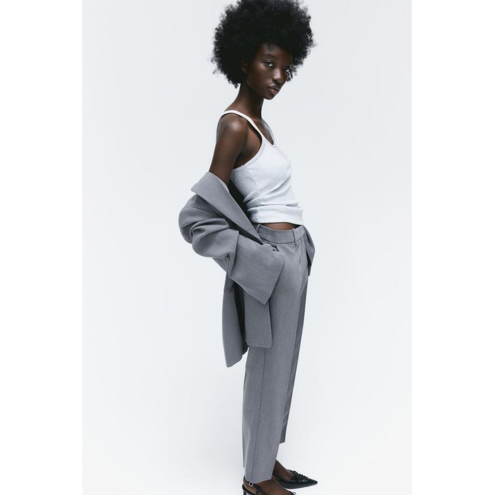 

Брюки HM Slim из твила серые