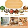 1pcs Large Ellipse18.5cm Mini Solid Wood Small Plate Children Whole Wooden Plate Wooden Plate Japanese Tableware Oval Tray