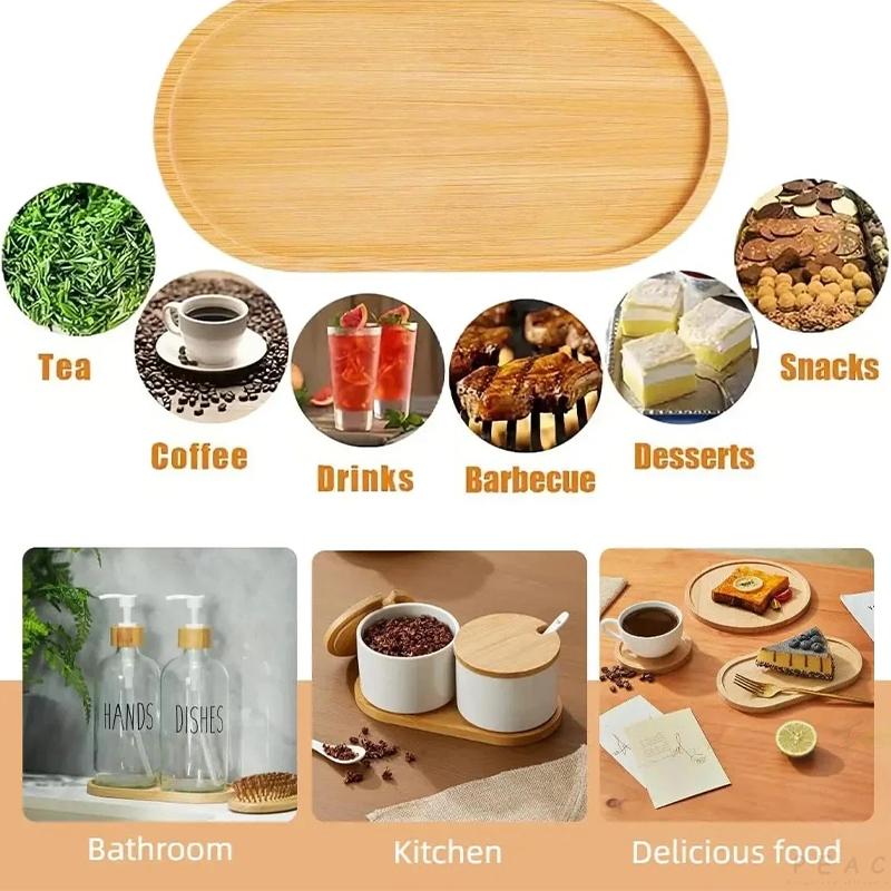 1pcs Large Ellipse18.5cm Mini Solid Wood Small Plate Children Whole Wooden Plate Wooden Plate Japanese Tableware Oval Tray