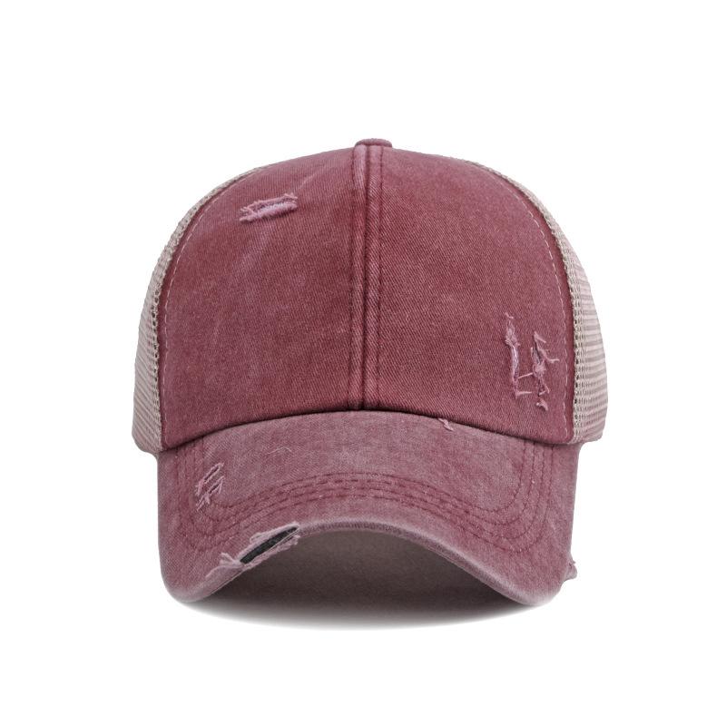 Summer Men Breathable Mesh Baseball Cap Outdoor Sports Running Snapback Cap Women Sunscreen Hat Ponytail Panama Cap Dad Hats