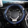 3Pcs 38Cm Carbon Fiber Car Steering Wheel Cover Non-Slip Protective Cover Segmented Car Styling Accessories For 99% Car