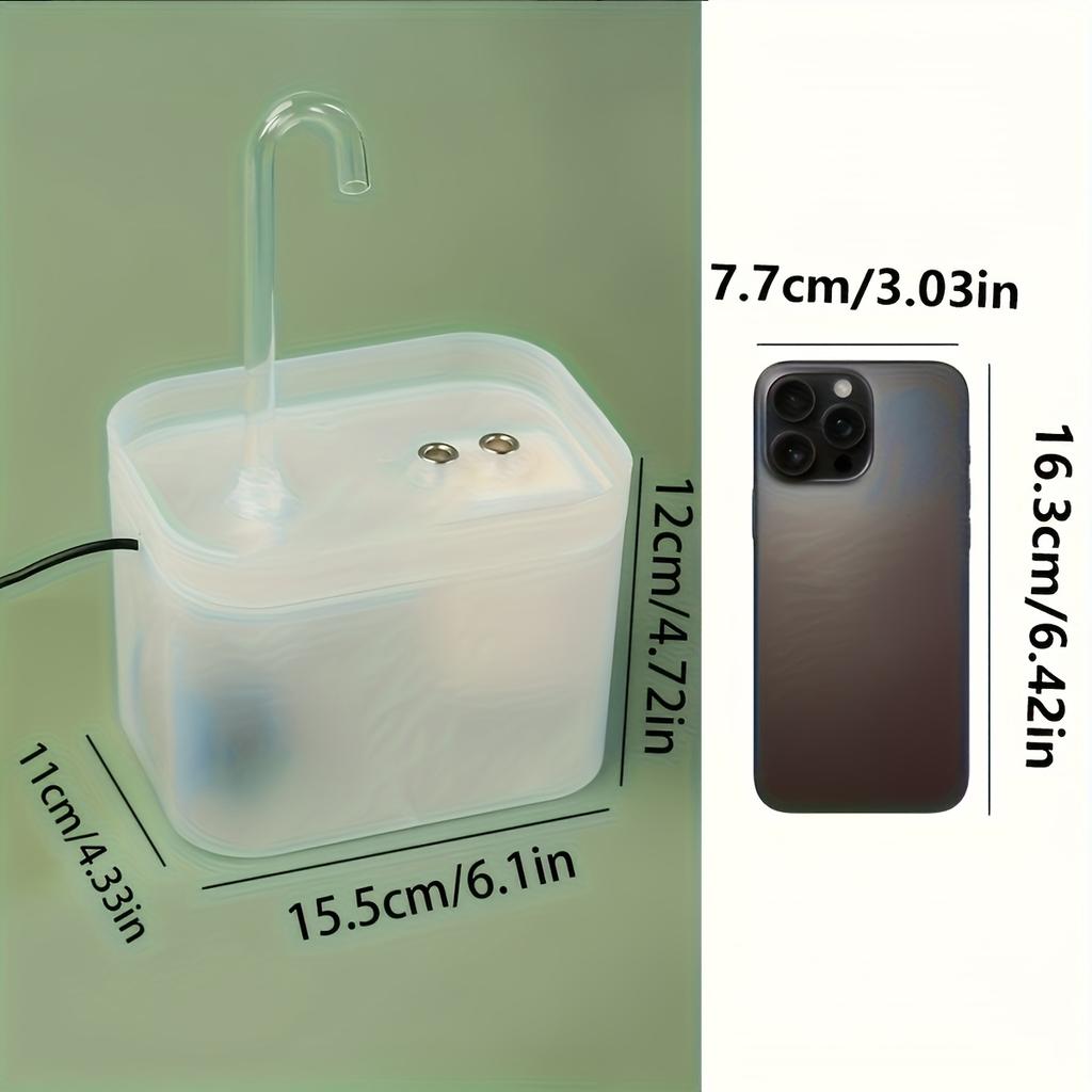 1.5L Cat Water Dispenser Automatic Circulating Flow Water Dispenser Live Water Drinking Fountain Cat and Dog Water Bowl Feeding Bowl