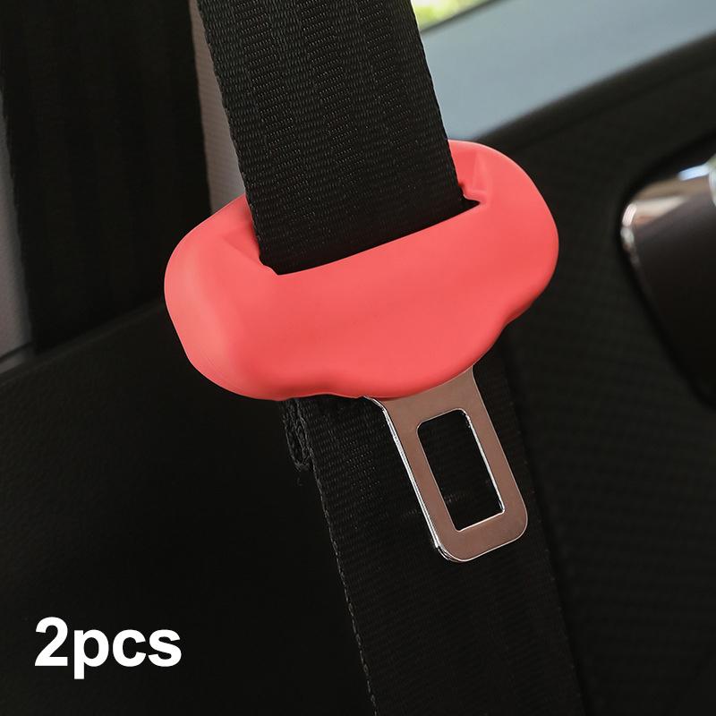2Pcs Anti-Scratch Rubber Car Seat Buckle Protector Clip Protection Cover Universal Seat Belt Buckle Cover For Suv Sedan