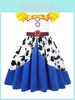 Toy Story Woody And Buzz Lightyear Cosplay Princess Dress For Kids 3-8 Years