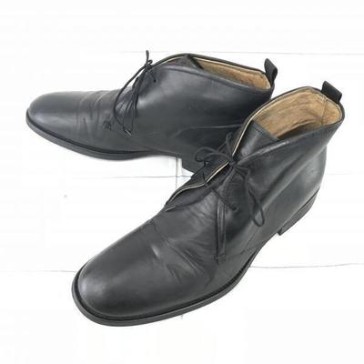 80er-90er Vintage John Rocha McKay Konstruktion Leder Chukka Boots 41 26.0 schwarz(GEBRAUCHT)