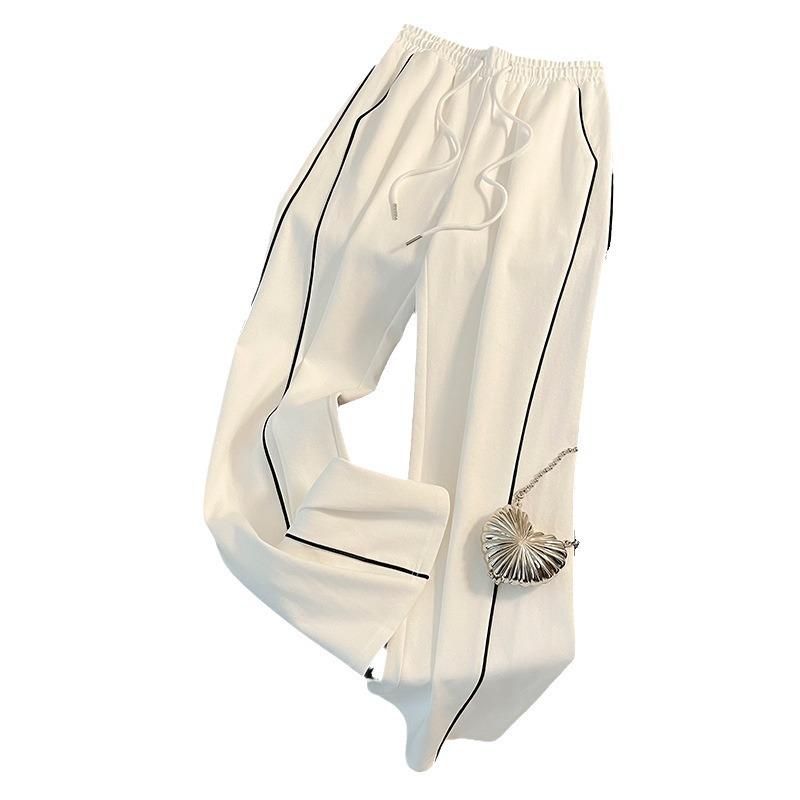 Women's Slimming Street-Style Two-Piece Set: Long-Sleeve Hoodie & Wide-Leg Pants for Spring/Autumn