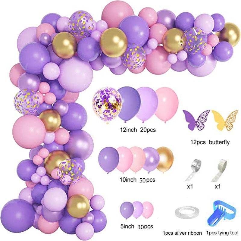 Forest Series Green Balloon Chain Set Children'S Birthday Theme Party Decoration Jungle Arrangement Balloon