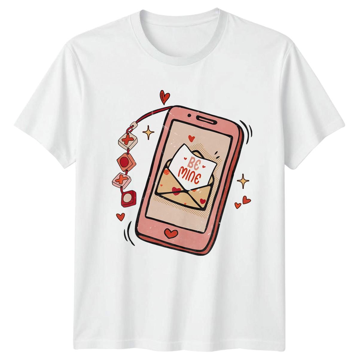Be Mine T-Shirt Valentines Digital Love Valentines Day Gift For Him And Her XXL
