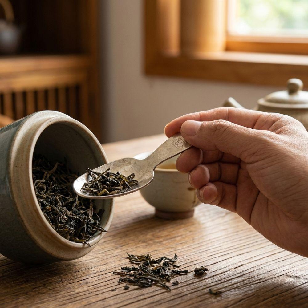 Thickened Tea Dividing Tool Pure Titanium Mini Tea Spoon Coffee Bean Spoon Tea Scoop Coffee Bean
