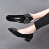 Pointed flat-soled women's shoes autumn new shallow mouth small single shoes bow sheepskin low heel women