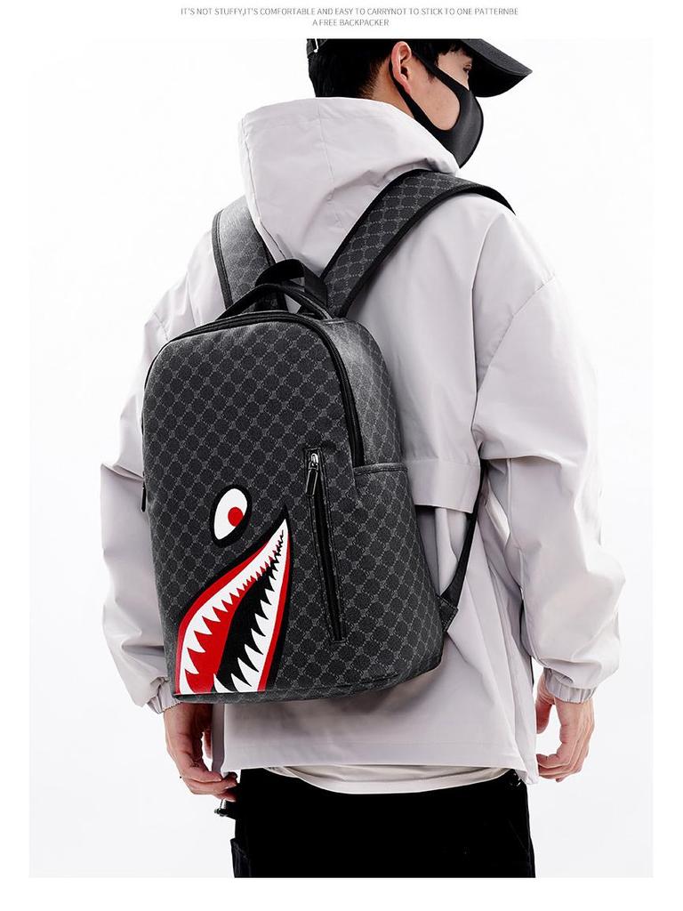 Herren Casual Hai Rucksack: Schulranzen mit großer Kapazität, hochwertig für Reisen