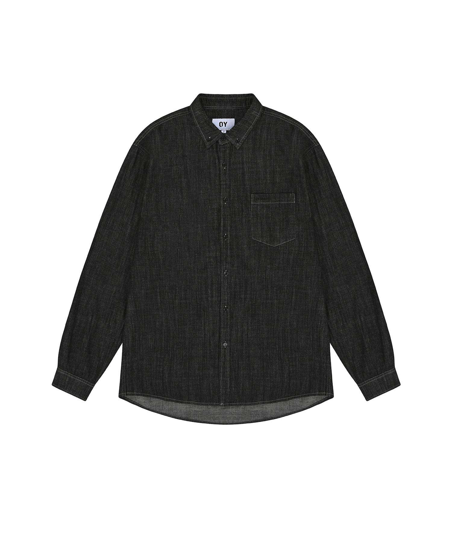 Oy Washed Denim Shirts - Black 1