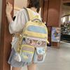 College Style Color Matching Schoolbag Female College Student Korean Version Cute Travelbackpack Lightweight Junior High School Student Class Backpack