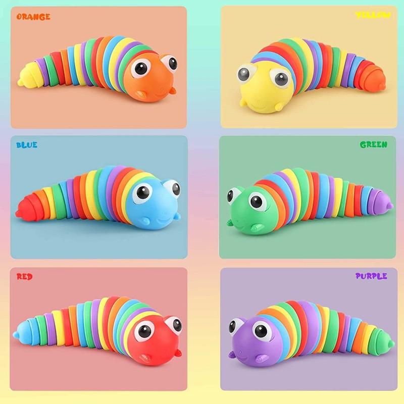 

Charm Caterpillar Decompression 3D Взрослые забавные игрушки Fidget slug Vent toy Детский извивающийся слизень
