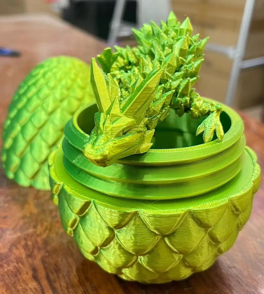 3D Printing Dragon Egg With Crystal Dragon Full-body Joints Movable Crystal Modern Ornament Free Swinging Creative Ornaments