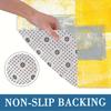 Yellow and Gray Bath Mat - Modern Geometric Non-Slip Floor Mat for Kitchen - Washable Quick-Dry Home Decor Indoor Carpet Rug