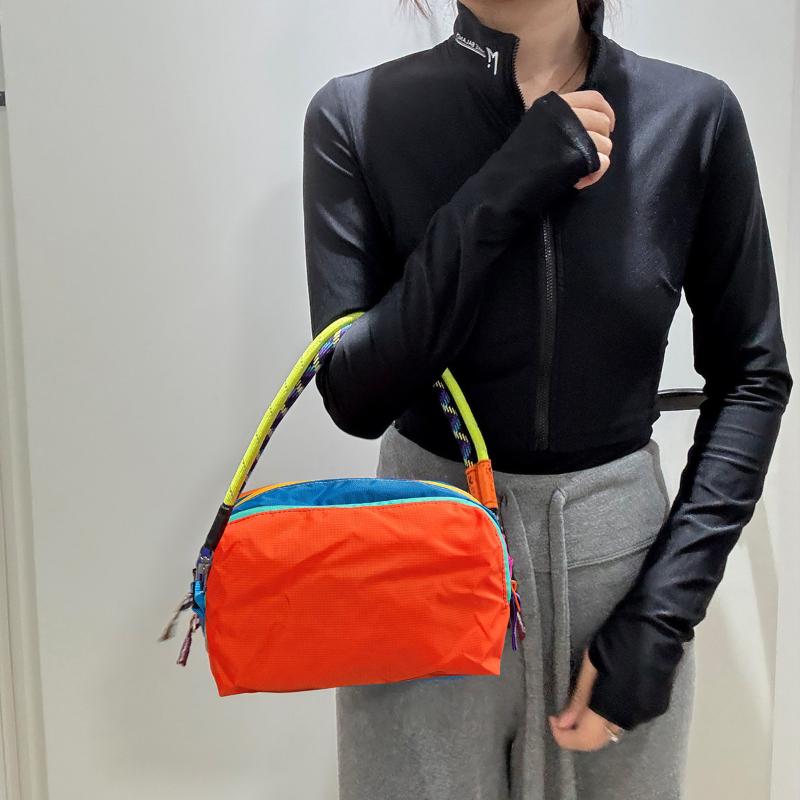 Colorful Patchwork Crossbody Bag Multi Zipper Cosmetic Toiletry Bag With Woven Strap Shoulder Bag For Women Gifts