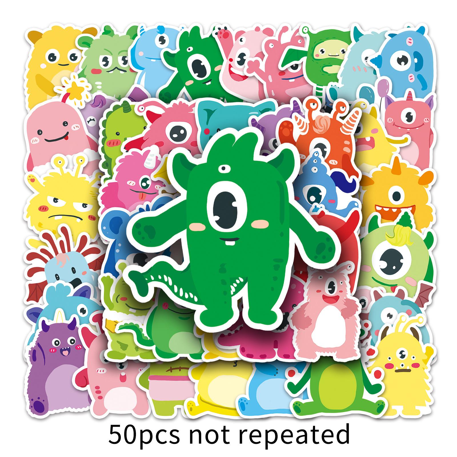 

50 оригинальных граффити с маленькими монстрами, не нарушающие личность, детский чехол для телефона «сделай сам», наклейка на багаж, водонепроницаемый