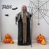 Decorazione Portatile Pieghevole per le Feste Halloween Animatronici Spaventosi Decorazione Strega, In Piedi Attivata dal Suono con Voce Spaventosa per Giardino Esterno, Horror