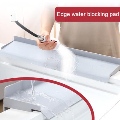 Silicone Sink Splash Guard Vegetable Washing Water Splash Protector Non-slip Reusable Kitchen Sink Countertop Edge Anti-Splash Shield Board