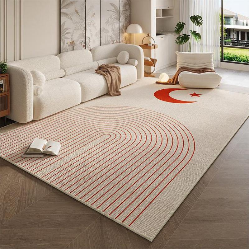 Cream Style Simple Carpet for Living Room Sofa Mat Anti-slip Easy To Clean Bedroom Wardrobe Room Mat Home Decoration