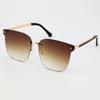 Fashion New Large Frameless Sunglasses Personality Gradient Color Trendy Accessories Sun Glasses UV Protection Female