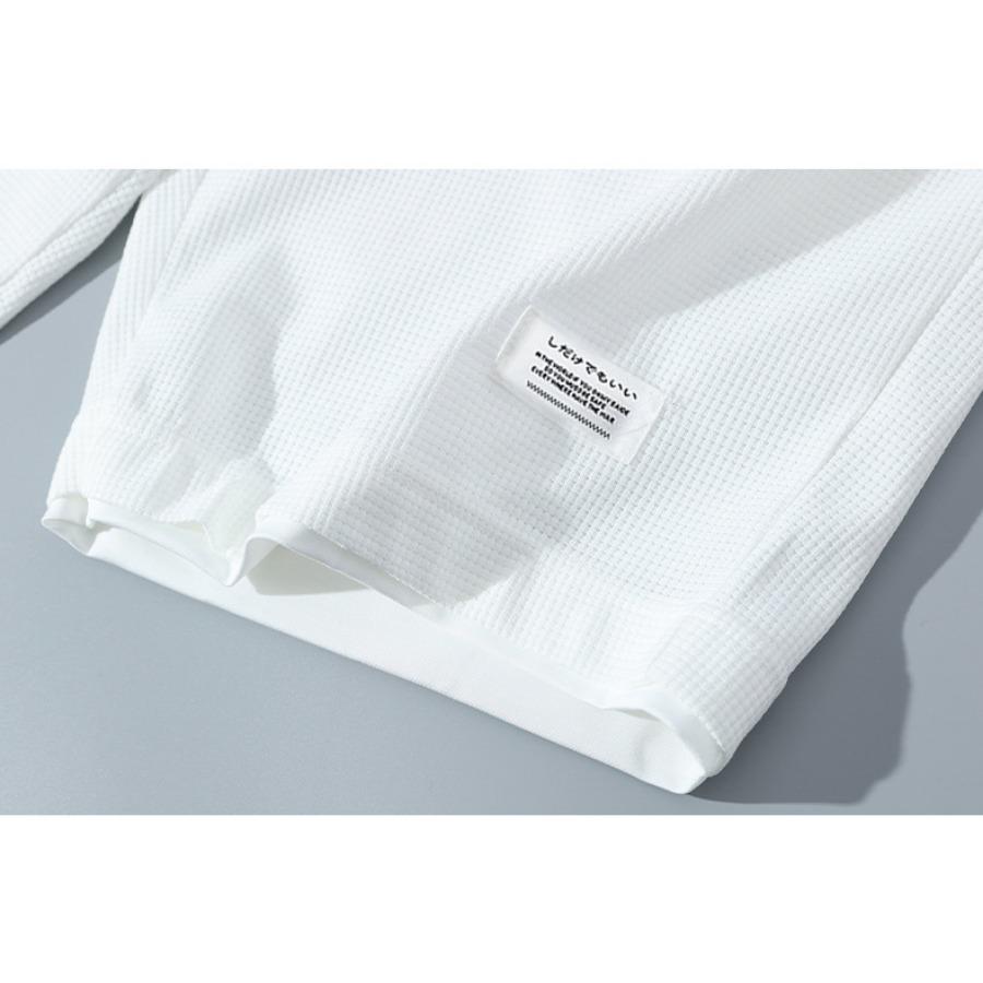 Waffle Short Sleeve Summer Casual Sports Men's Round Neck Sweatshirt Set Men T-shirt Shorts Two-piece Sets Male