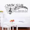 Music Score English Art Wall Stickers Removable for Bedroom Living Room Decoration Wall Decals