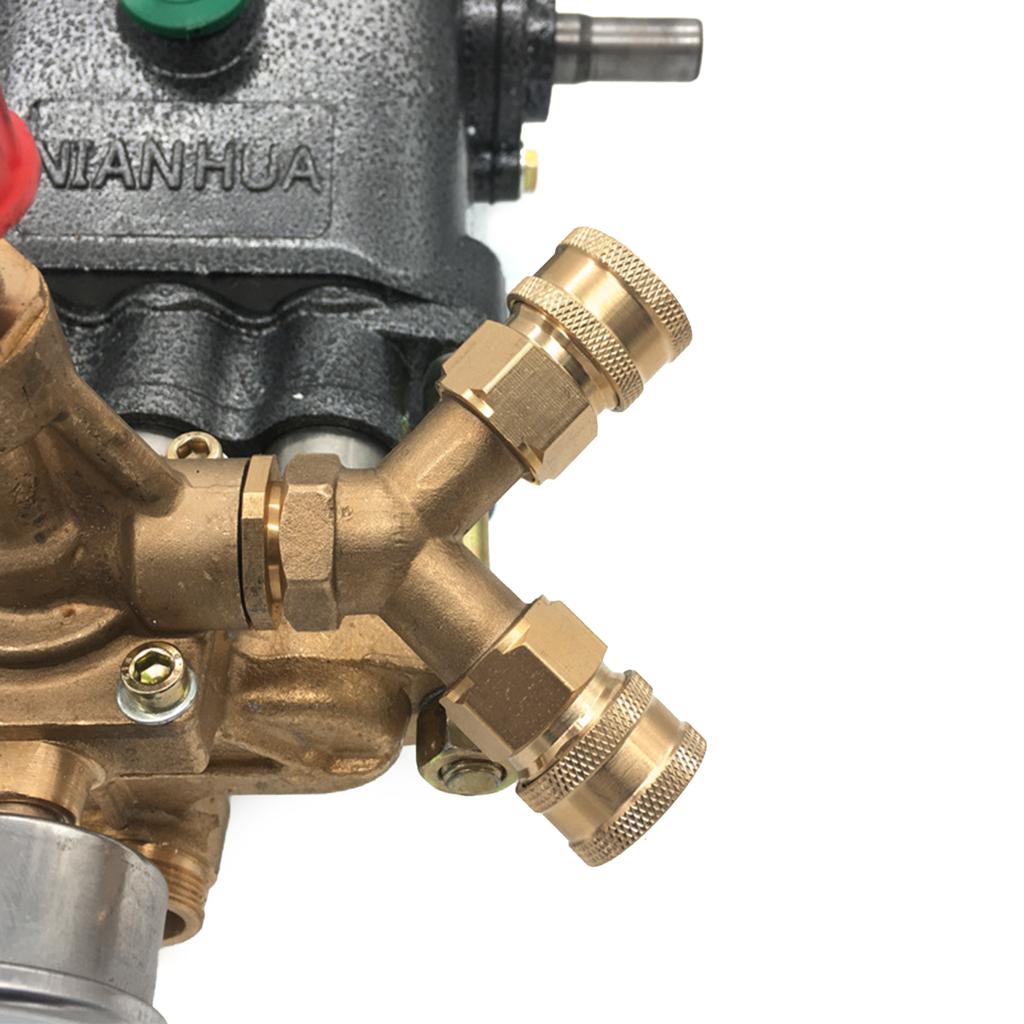 Garden Hose Quick Connection Triple Splitter Adapter 3/8in Water Hose Connectors Quick Release High Pressure Car Washer