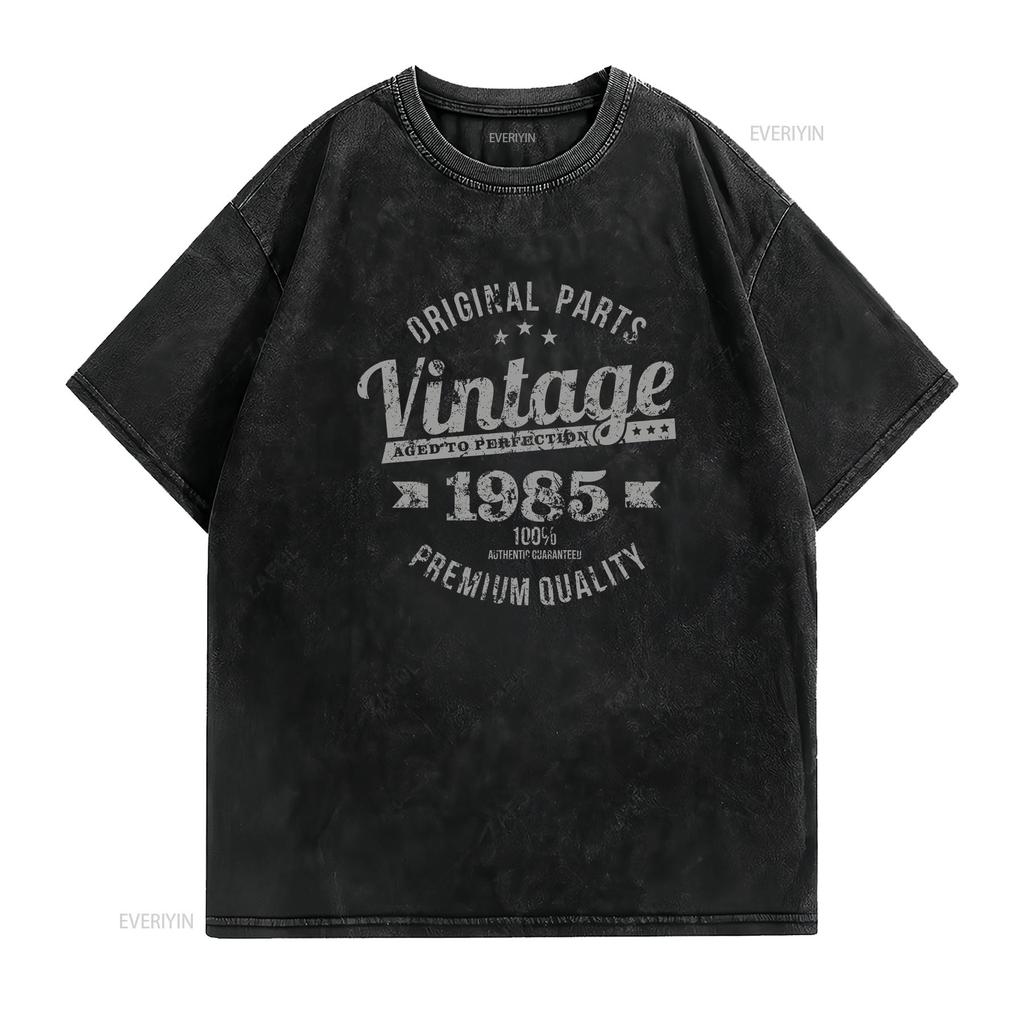 Vintage Year Th Birthday  Unisexs Cotton T Shirt Top Vintage Washed Graphic Designer Clothes Unisex Stylish Fashion