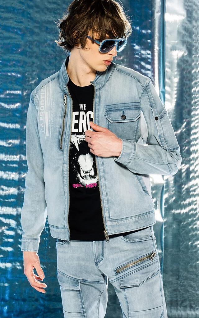 Musashino Uniform FRONTIER Double Function Stretch Work Jacket All Includes Foldable Eco Bag Size I'Z 5280, Denim, Workwear, Season, <016-5280>