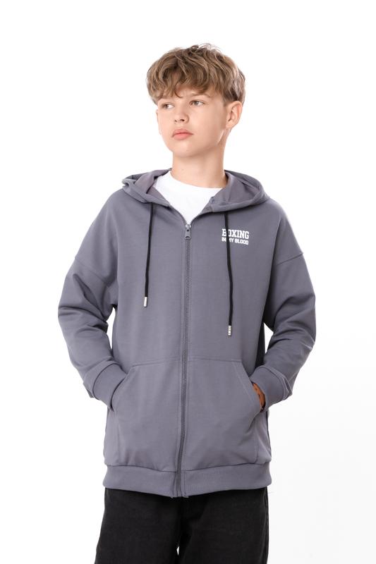 Hoodie (boys) – Soft Knit, Hood & Kangaroo Pocket, Printed Accent Any season 6395-057-33-1 HC