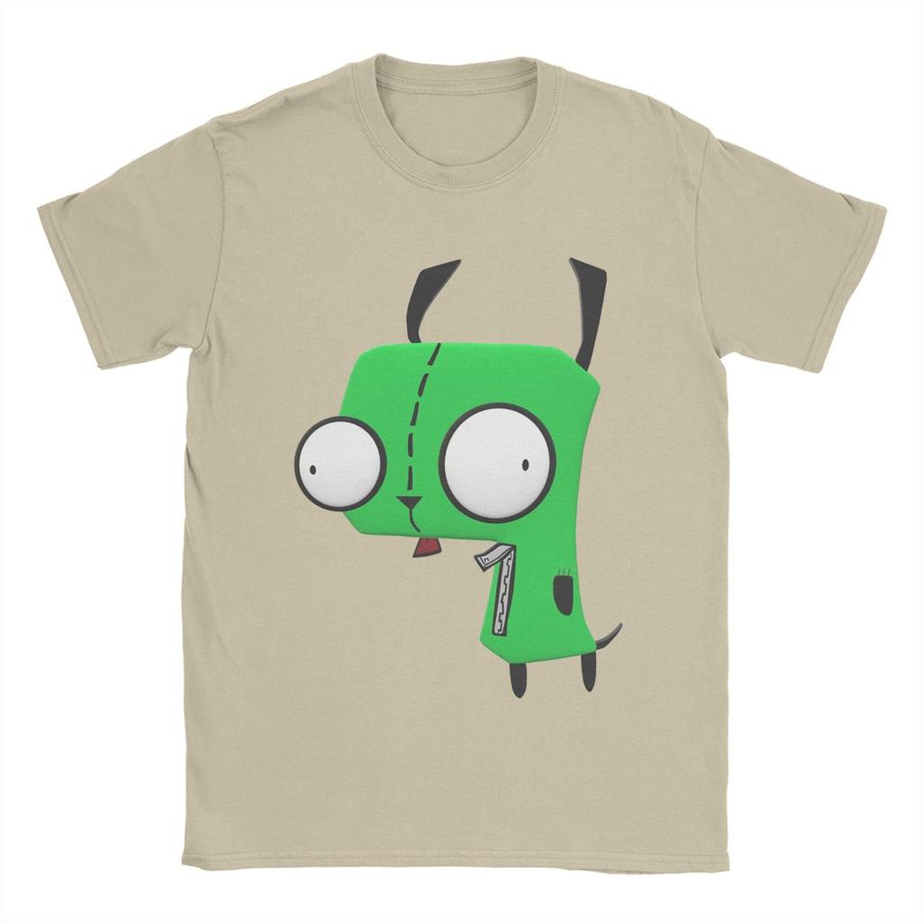 Gir Invader Zim Men T Shirts Novelty Tees Short Sleeve Round Collar T-Shirts Cotton Plus Size Clothing