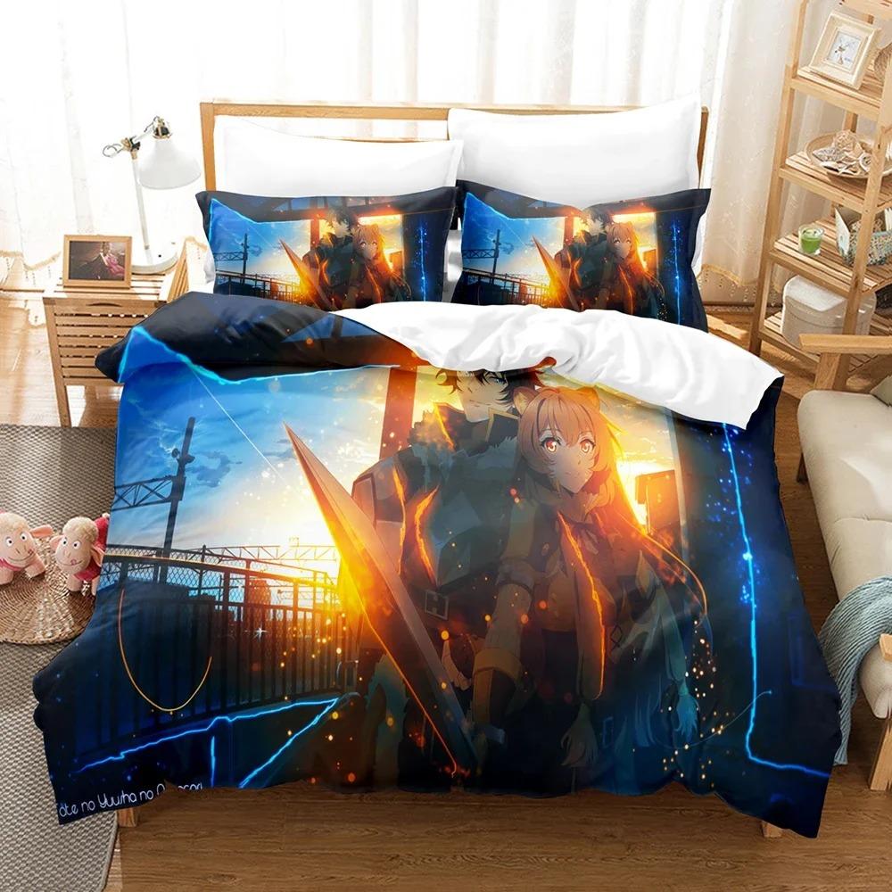 3D Printed The Rising of the Shield Hero Bedding Set Duvet Cover Double Twin Full Queen King Adult Kids Bedclothes Quilt Cover Tool