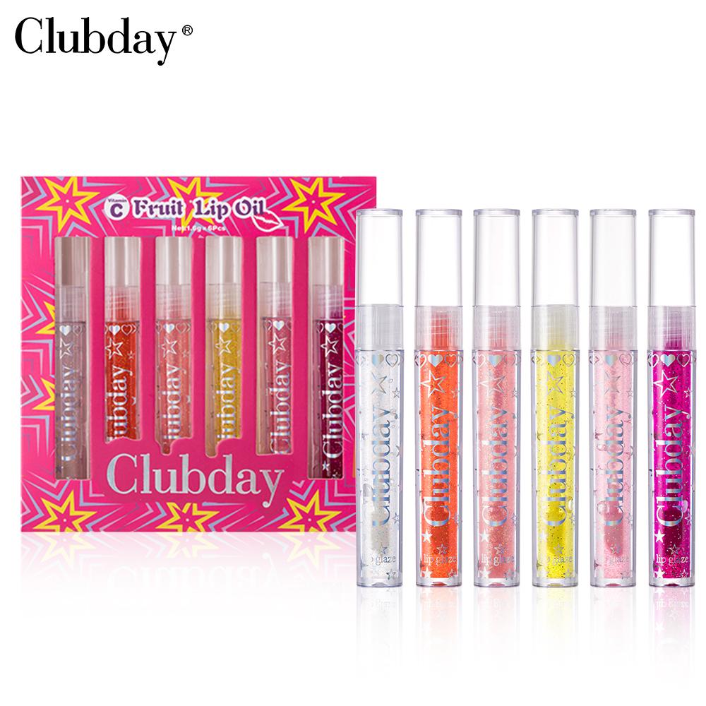 Clubday Moisturizing And Hydrating Mirror Lip Gloss, 6-piece Set, Moisturizing Transparent Water Gloss Suitable For A Variety Of Makeup Looks.