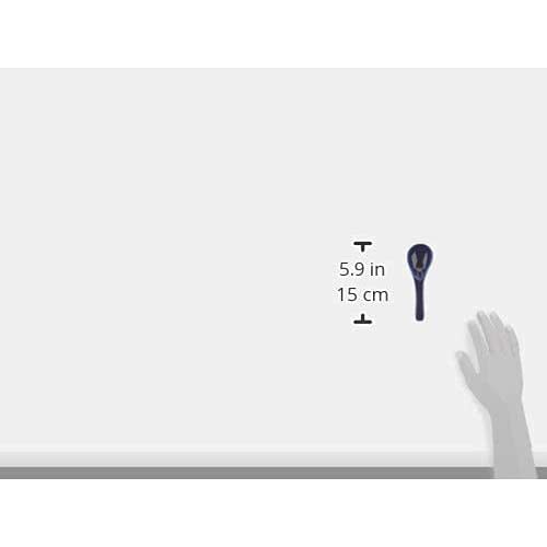 Banko Ware Ginpo Chrysanthemum Design Ceramic Spoon (Small), Set of 2, Lapis Lazuli Glaze, Approximately 15cm Long, Made in Japan, 96021-2