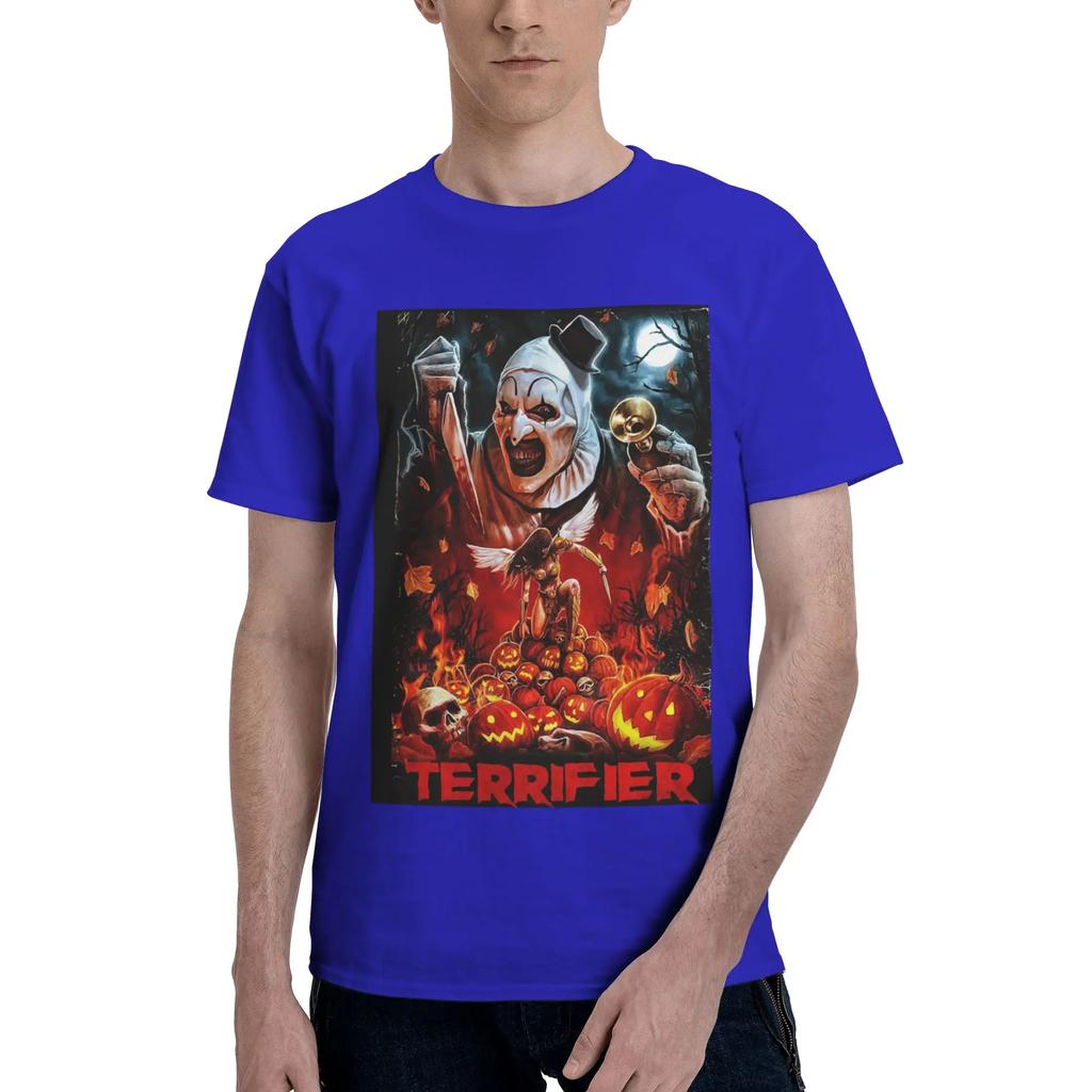 Terrifier Horror Poster 100 Cotton TShirt Mens Classic T Shirts Men Round Neck Short Sleeve S6XL